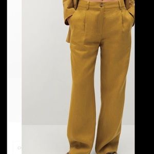 Mustard linen pants